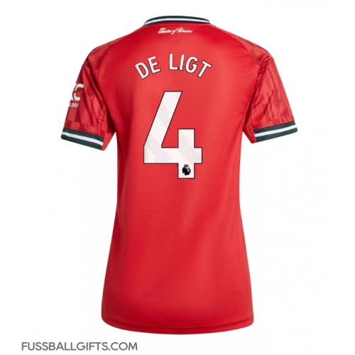 Manchester United Matthijs de Ligt #4 Fußballbekleidung Heimtrikot Damen 2025-26 Kurzarm